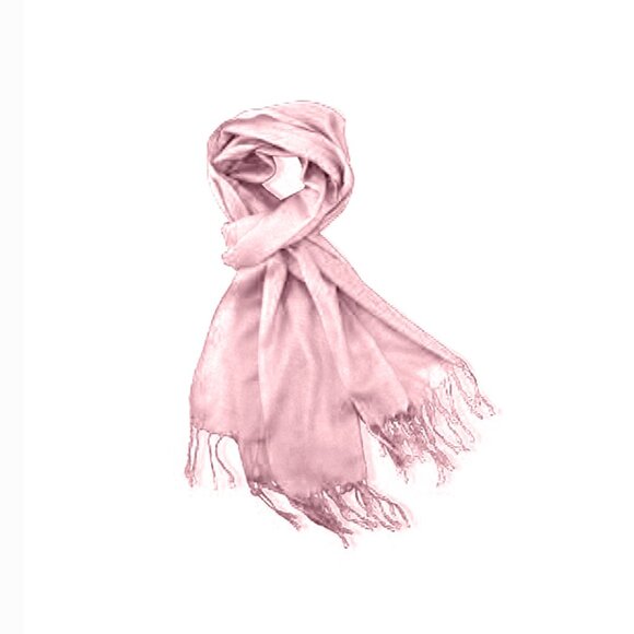 Oussum Soft Silk Viscose Solid Scarf Stole Scarve - Picture 5 of 7